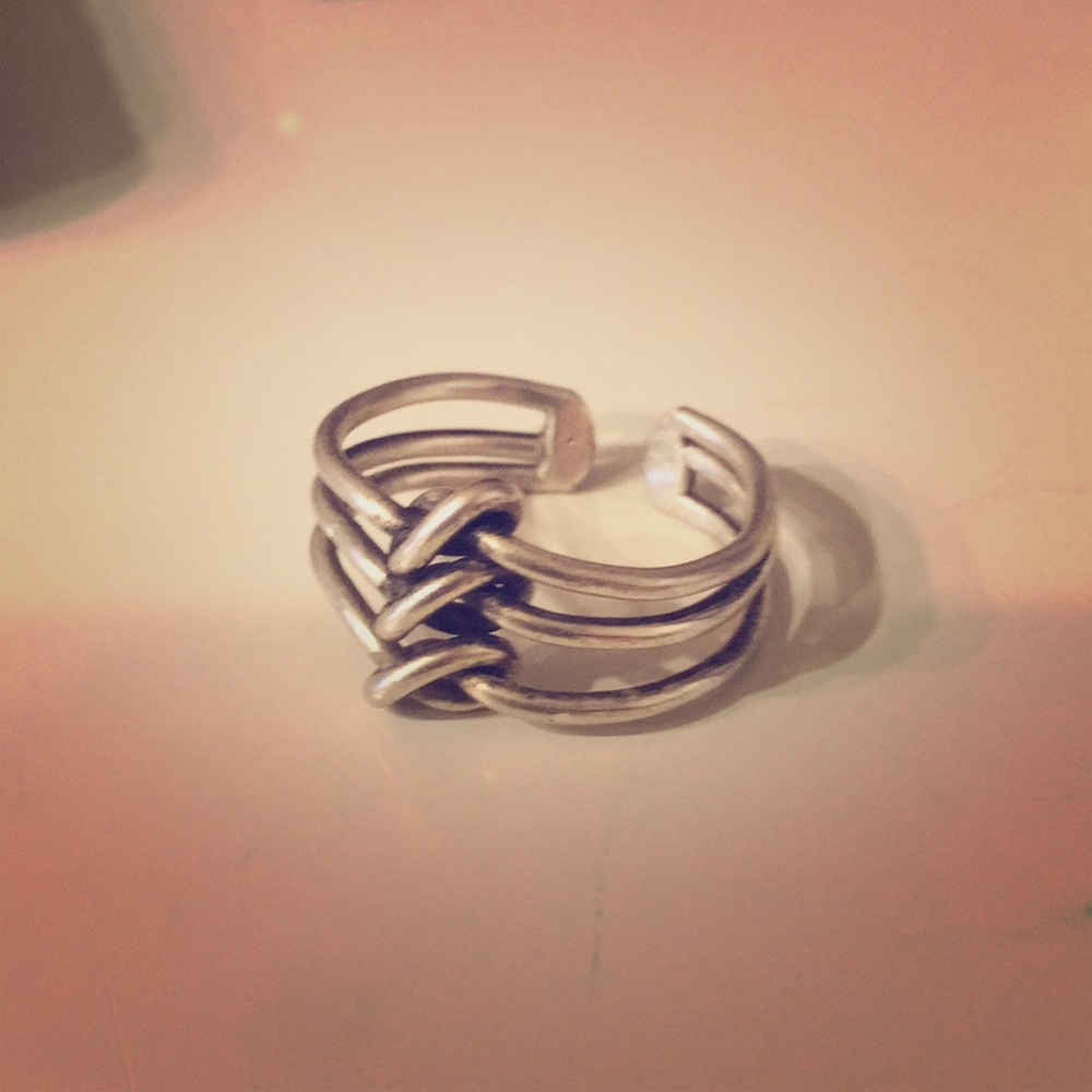 Silver adjustable ring